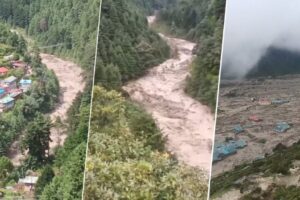 सोलुखुम्बुको थाम खोलामा भीषण बाढी: पूरै गाउँबस्ती बगाएको अनुमान