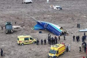 अजरबैजानमा विमान दुर्घटना: ३० भन्दा बढीको मृत्यु, २८ जनाको जीवित उद्धार
