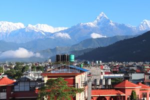 पोखराबाट देखिएको हिमशृंखला
