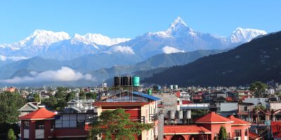 पोखराबाट देखिएको हिमशृंखला