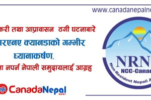 मानव तस्करी तथा आप्रावासन ठगी घटनाबारे एनआरएनए क्यानडाको गम्भीर ध्यानाकर्षण, प्रलोभनमा नपर्न नेपाली समुदायलाई आग्रह